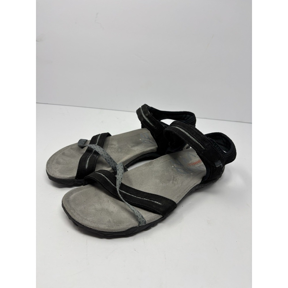 Merrell Black Leather/Nylon Slip on Sandals Size 10 Style J55306
